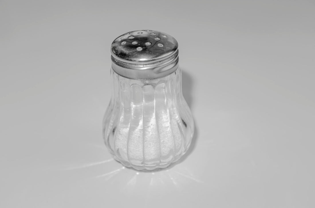 Salt shaker on a table